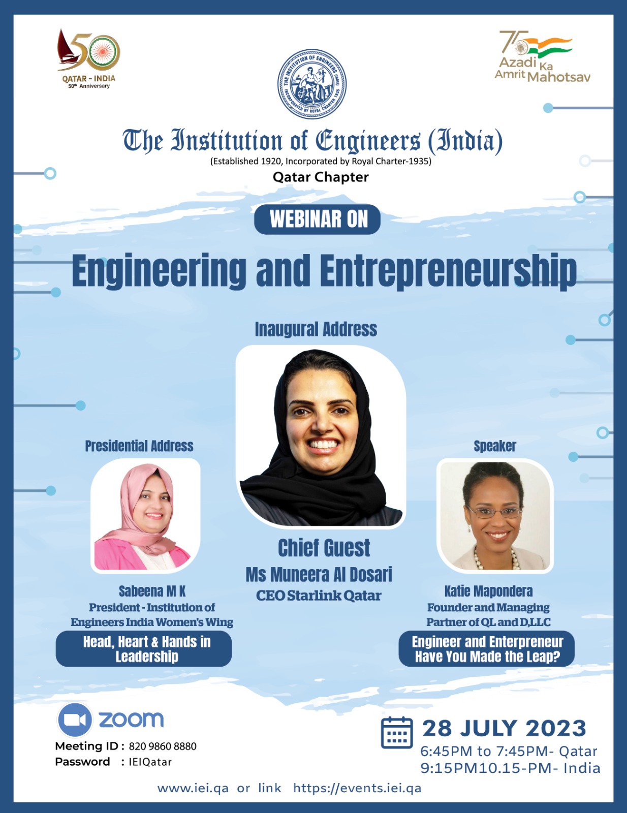 Webinar on ”Engineering and Entrepreneurship”