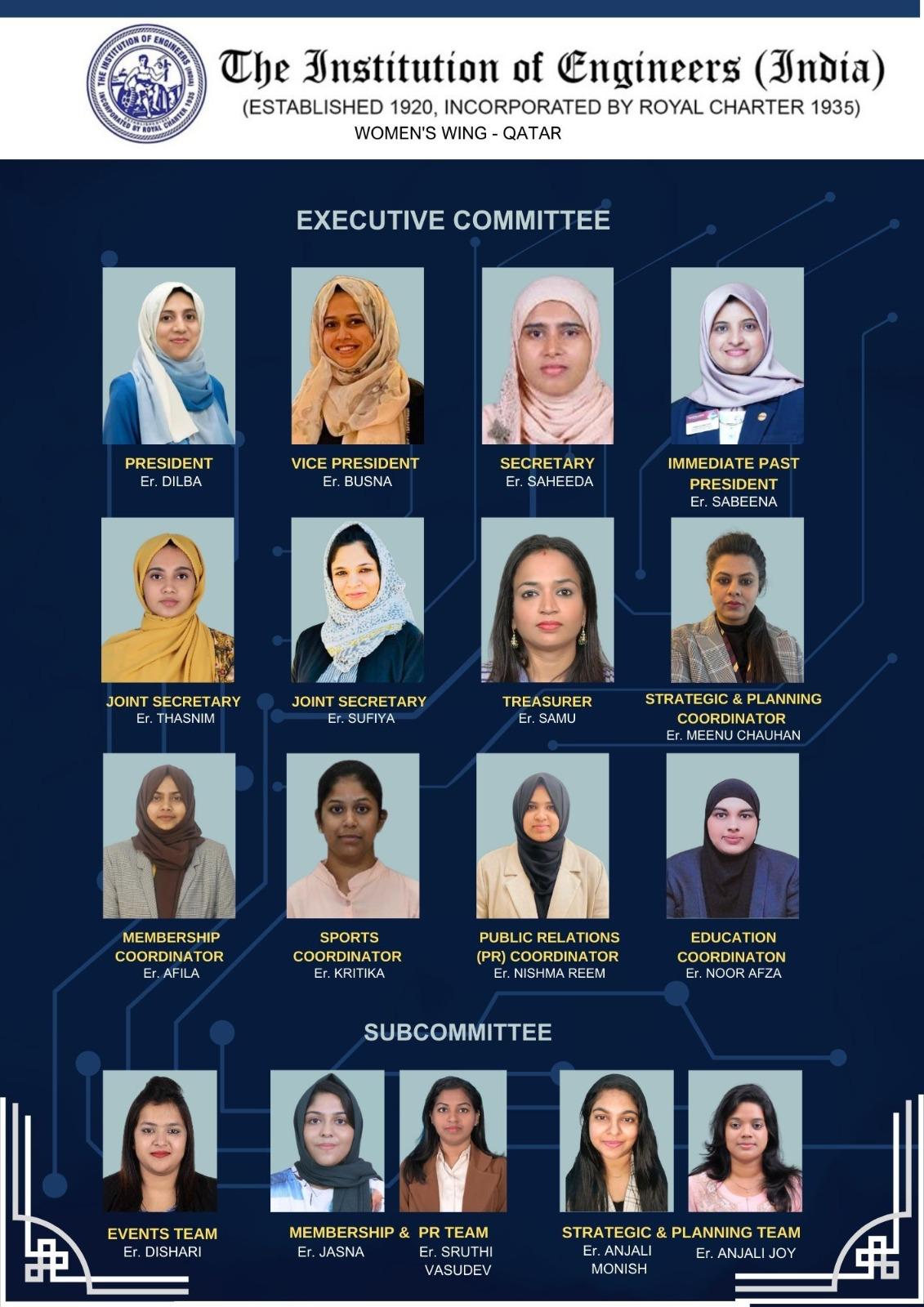 IEI Qatar Chapter Women’s Wing Elects New Executive Committee