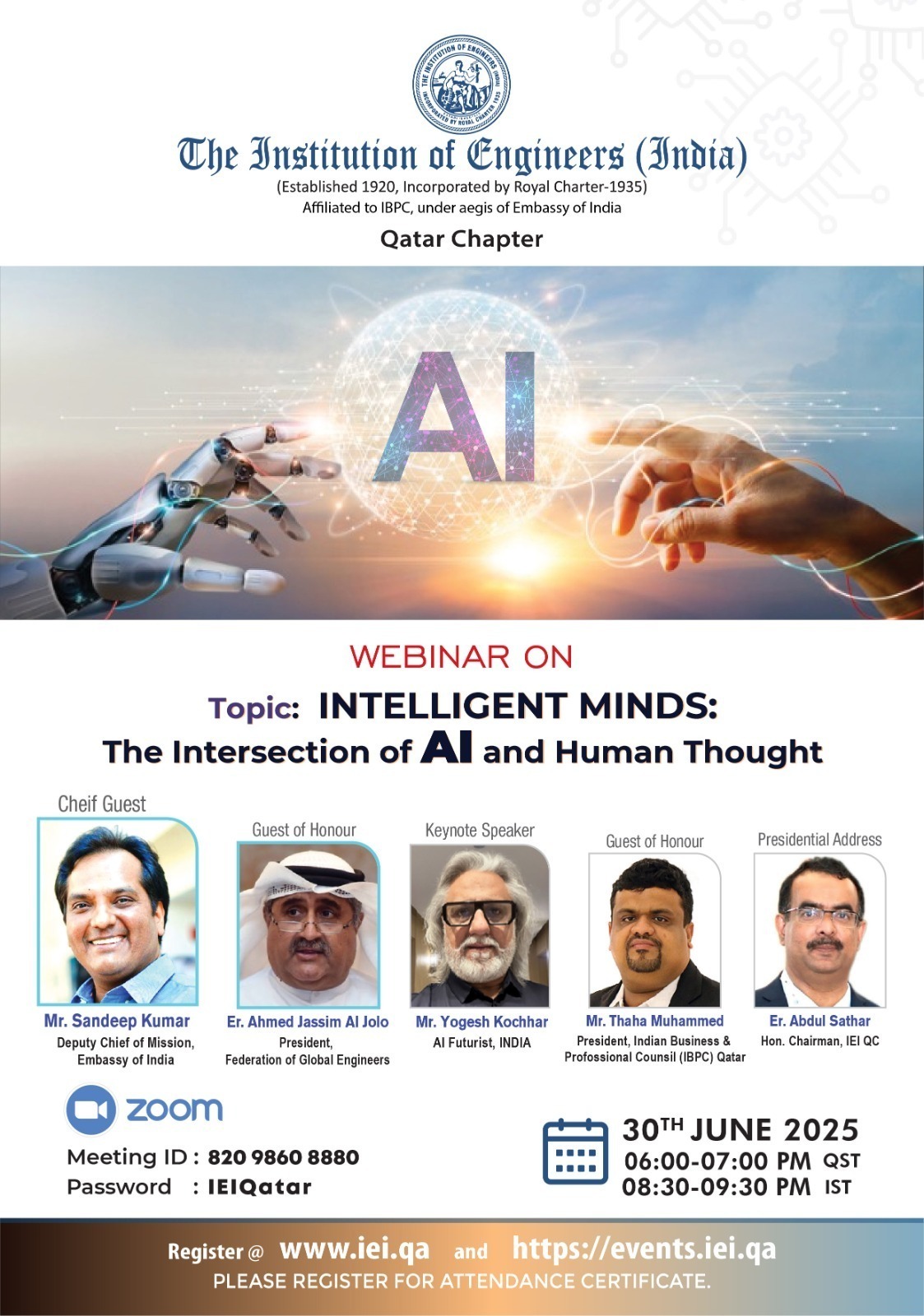 Webinar on Intelligent Minds : The Intersection of AI and Human Thought